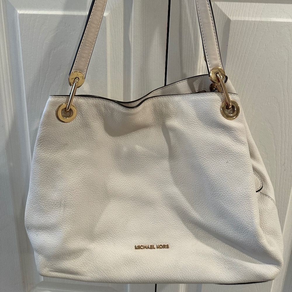 Michael Kors Raven leather tote handbag
